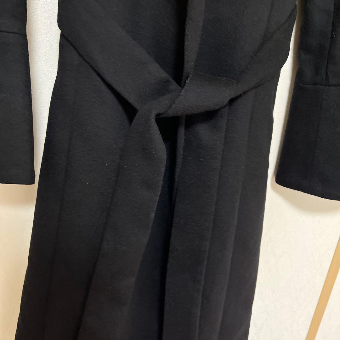 エムプルミエ　カシミヤ100% 日本製　フォックスファー襟付　ロングコート