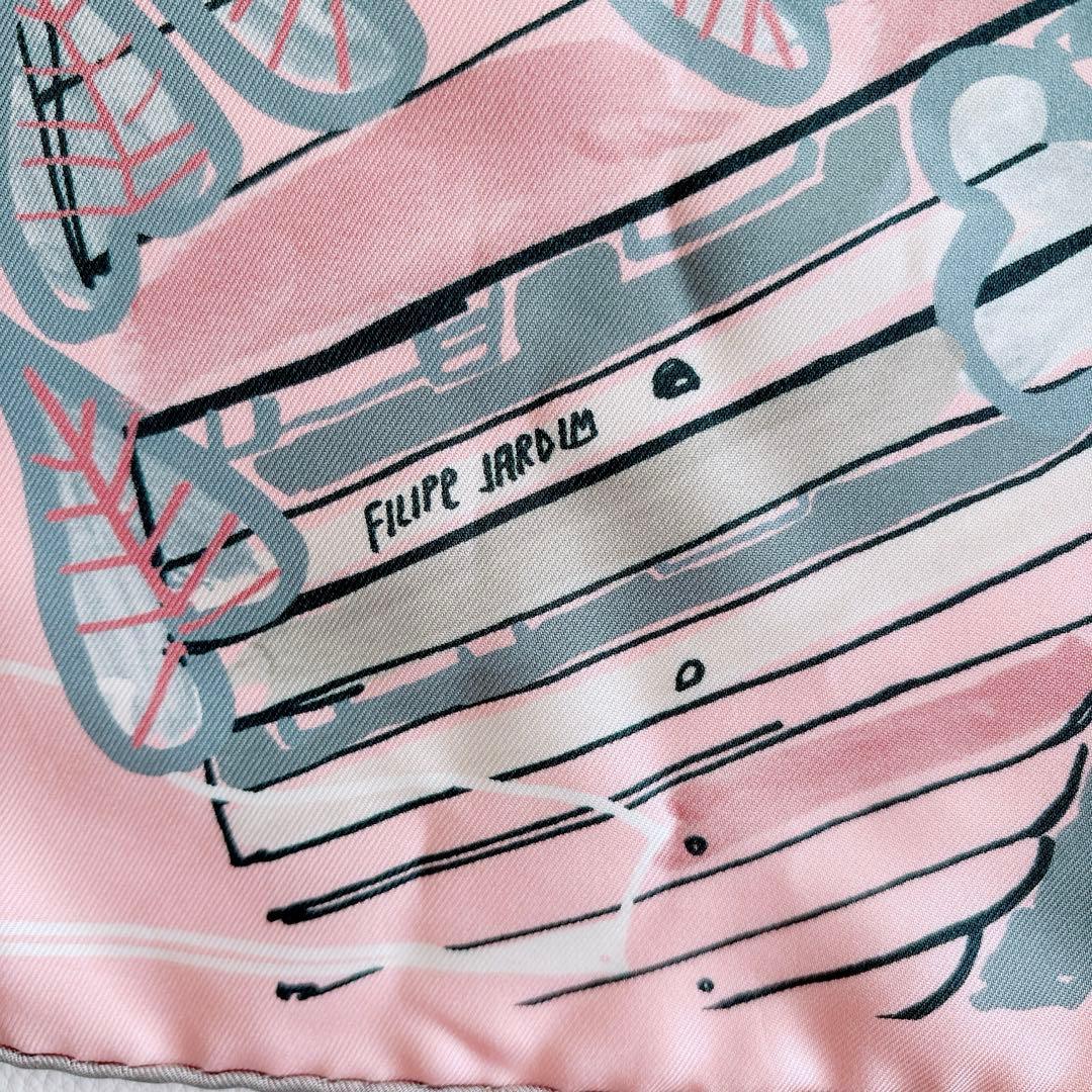 極美品 エルメス HERMES カレ90 スカーフ 熱帯のモダニズム 箱付