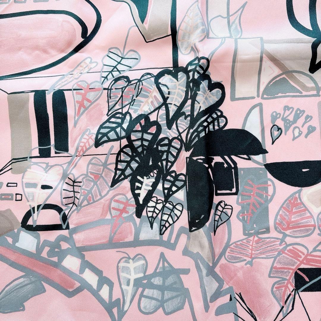 極美品 エルメス HERMES カレ90 スカーフ 熱帯のモダニズム 箱付