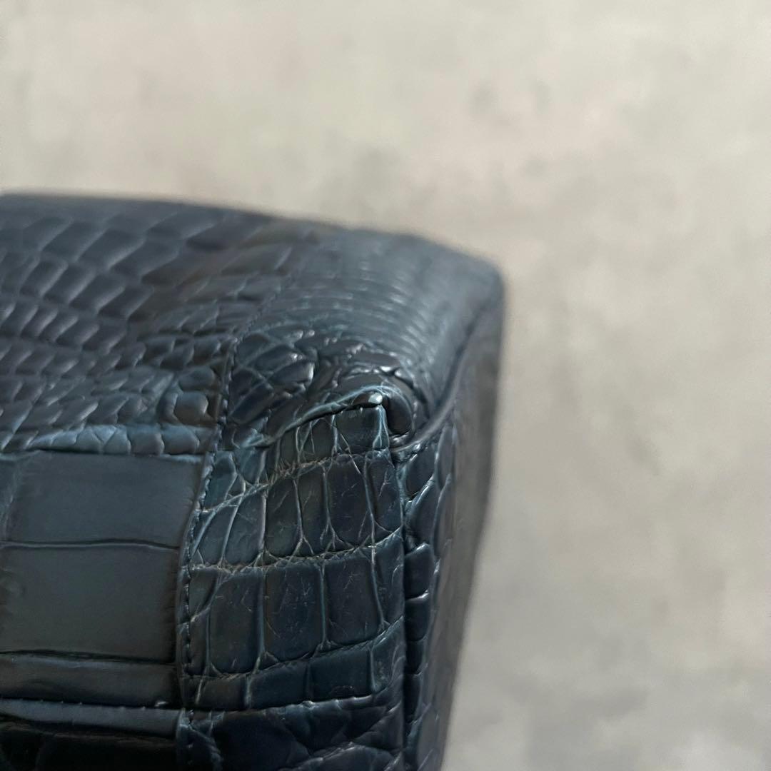 【未使用】 三宝 クロコダイル sampo マット バッグ crocodile