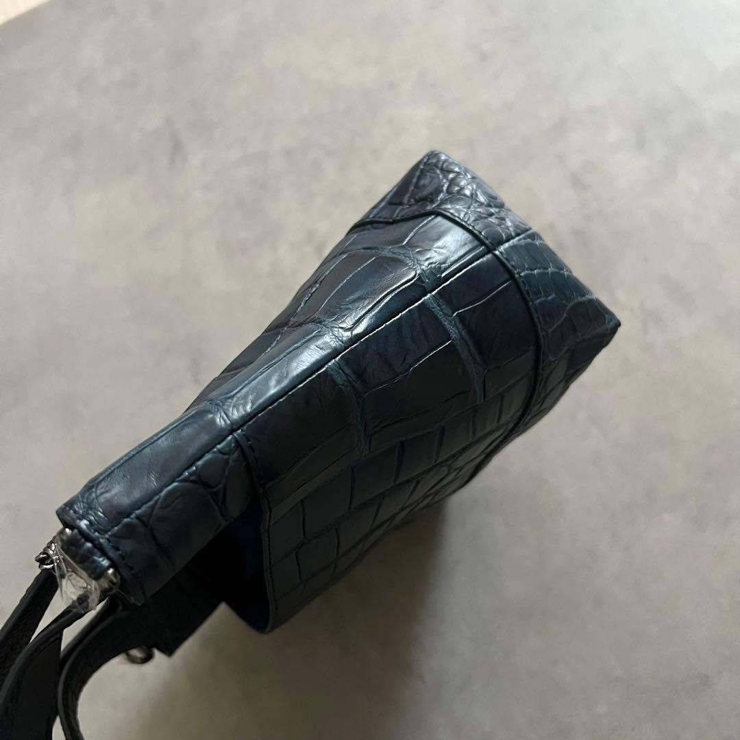 【未使用】 三宝 クロコダイル sampo マット バッグ crocodile