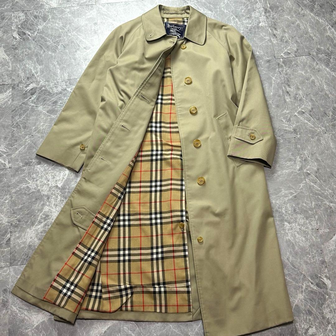 極美品♡バーバリー♡ステンカラーコート　ノバチェック ベージュ