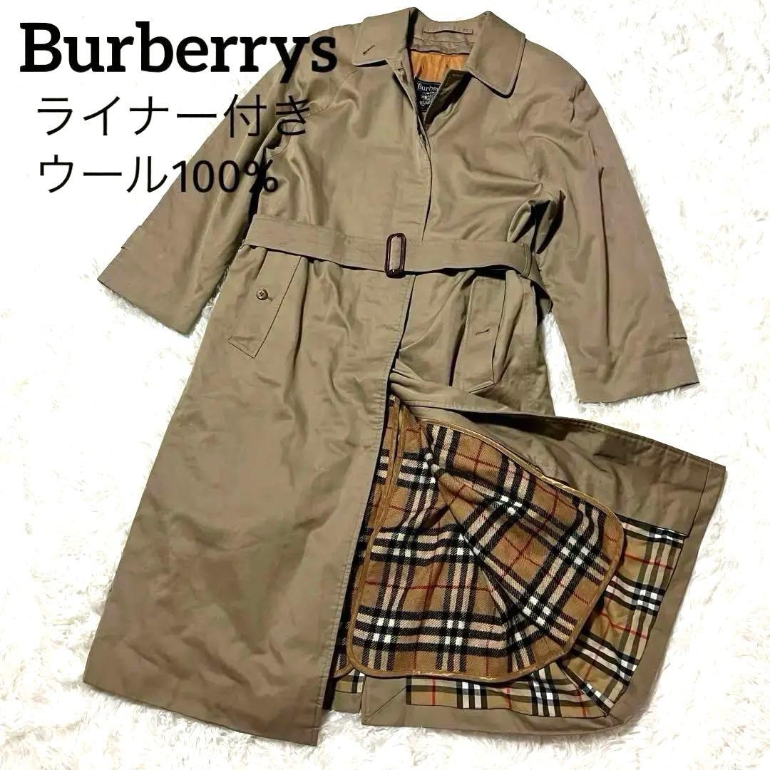 美品✨Burberrys 英国製 ステンカラーコート ノバチェック ライナー付