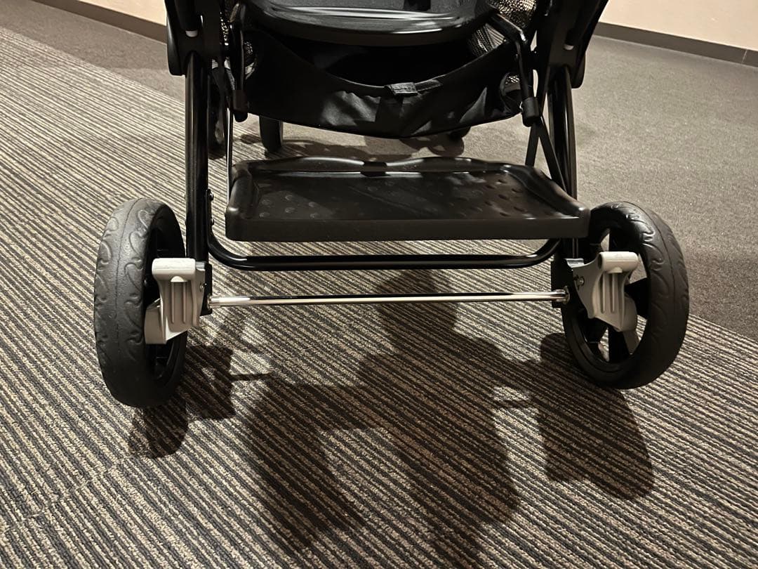 値下げ‼️カトージ　2人でゴーDX デニム　レインカバー付