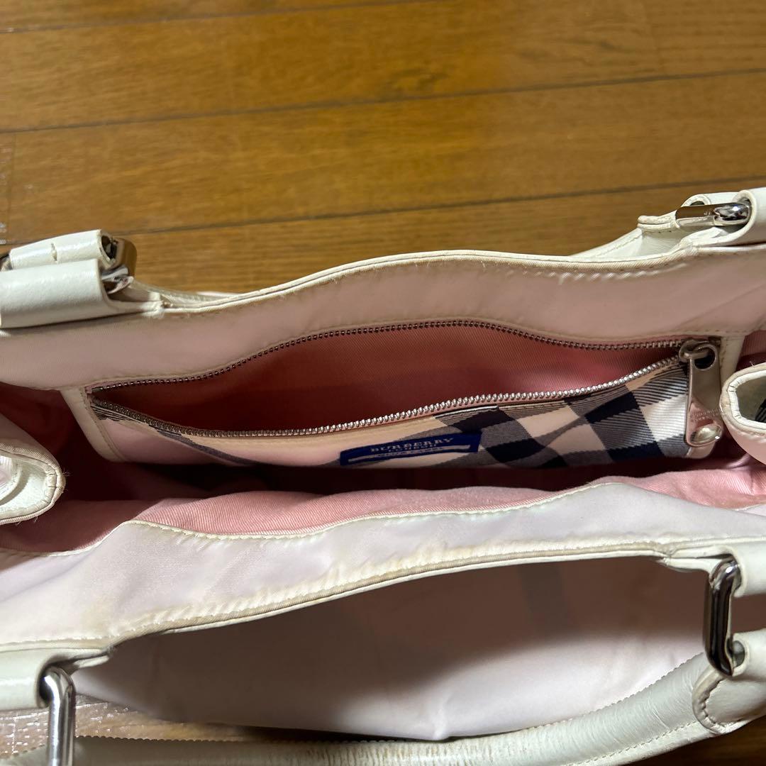 ピンク 合成皮革 トートバッグ