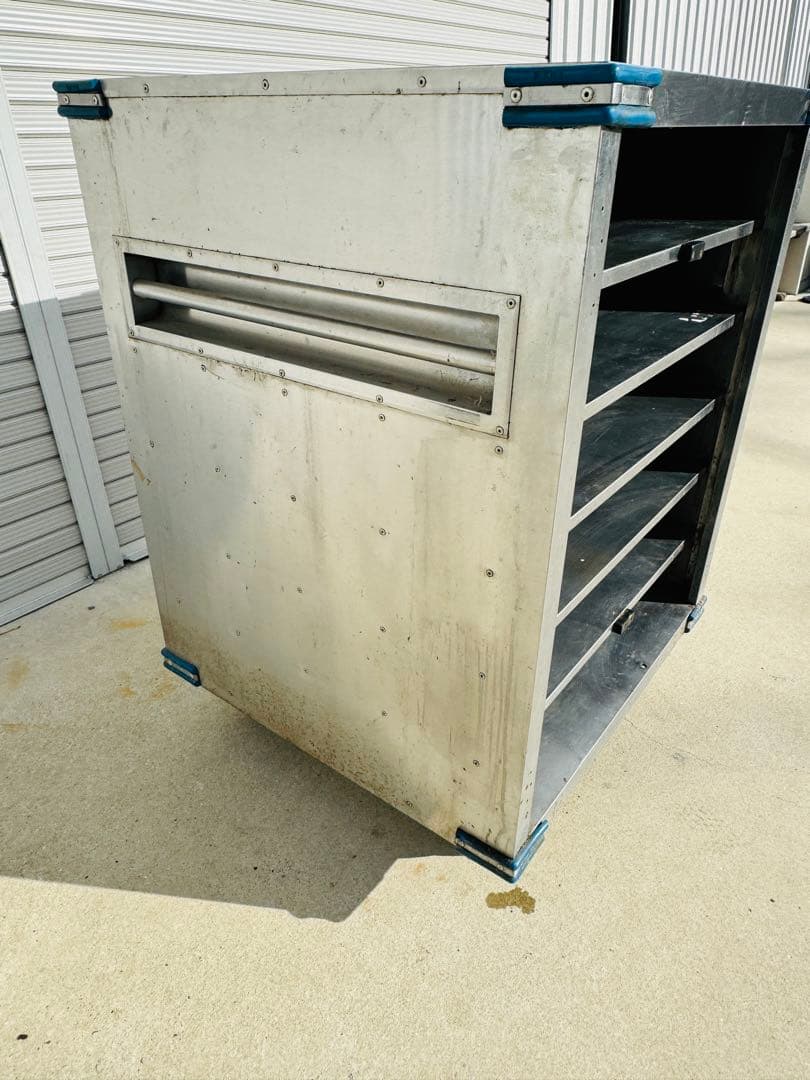 福岡発　NITCHO ステンレス棚扉付き　キャリー　移動 病院　老人ホーム　施設