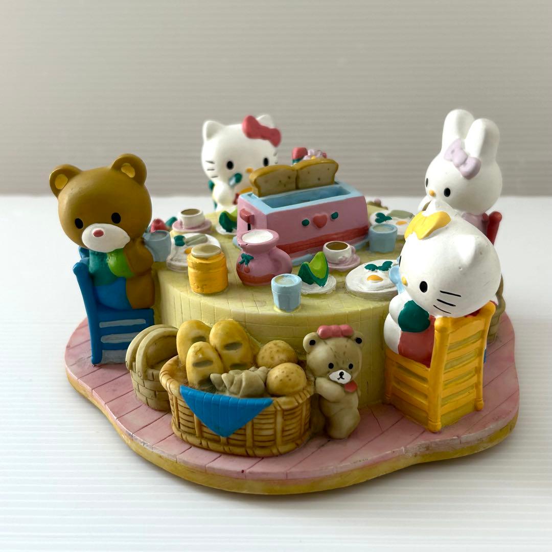 【希少】サンリオ ハローキティ みんなで朝ごはん ジオラマ風 貯金箱 レトロ