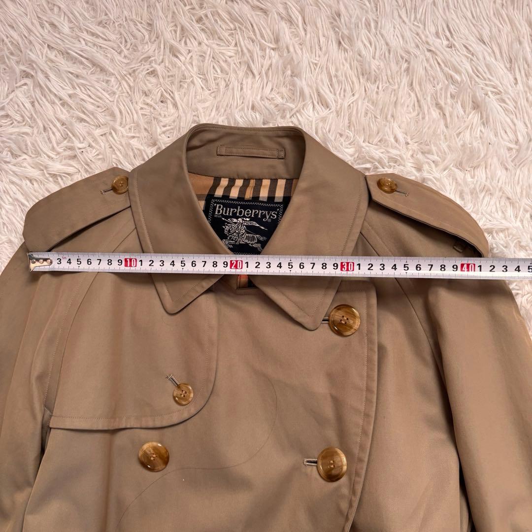【美品】バーバリー　トレンチコート　メンズ　　ベルト付き　ベージュ　M