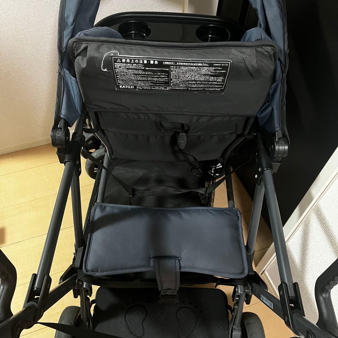 最終価格　カトージ　二人乗りベビーカー　ネイビー　ベビーカー　ベビー