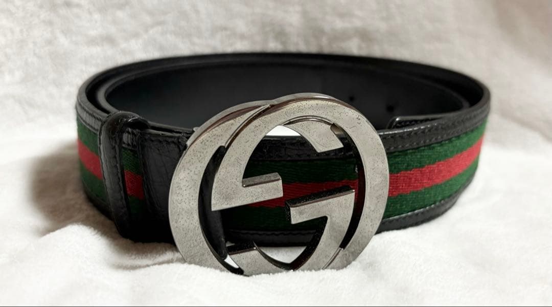 GUCCI GGロゴバックル レザーベルト
