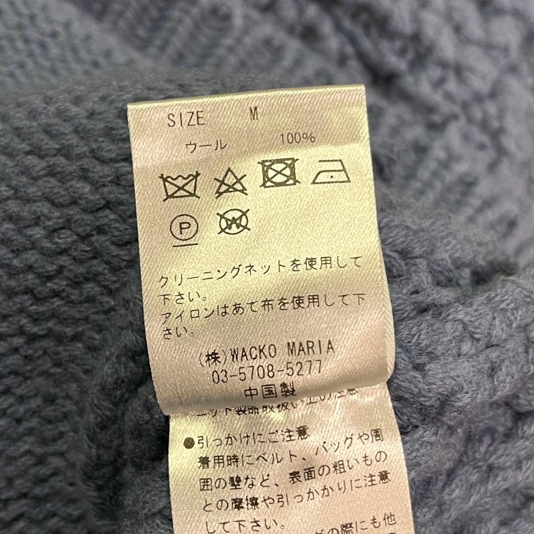 トップス WACKO MARIA WAFFLE KNIT CARDIGAN M