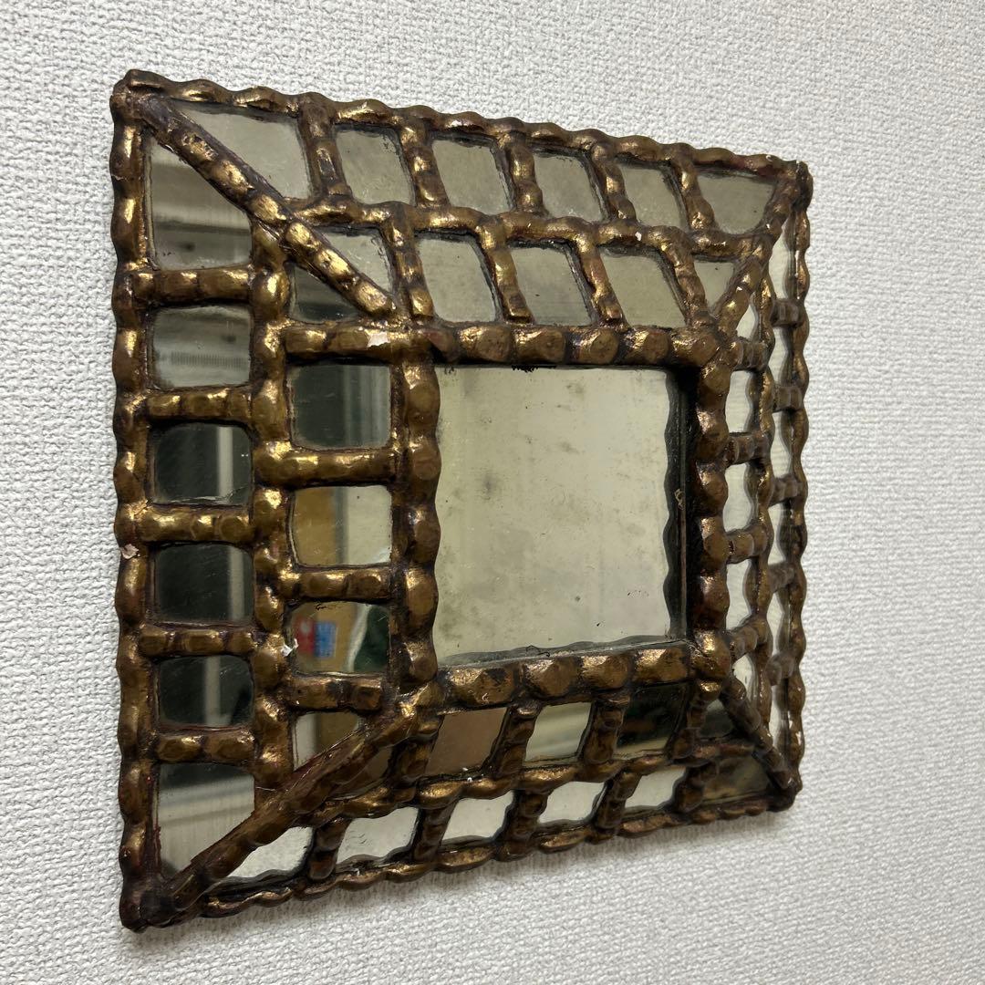 40's アンティーク ミラー 鏡 一点物 ビンテージ ウォールミラー