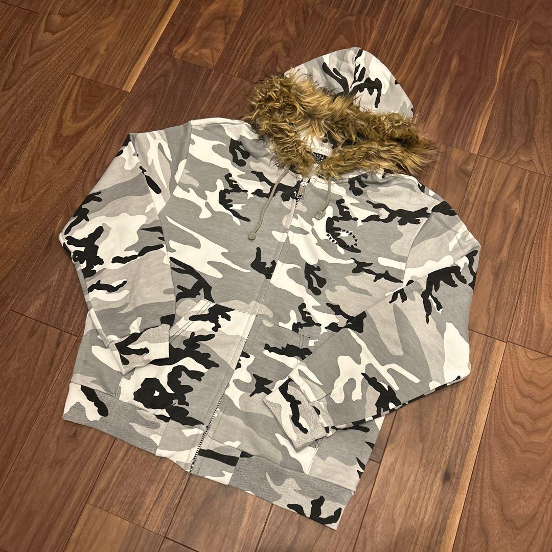 afb FUR ZIP HOODIE ジップパーカー L