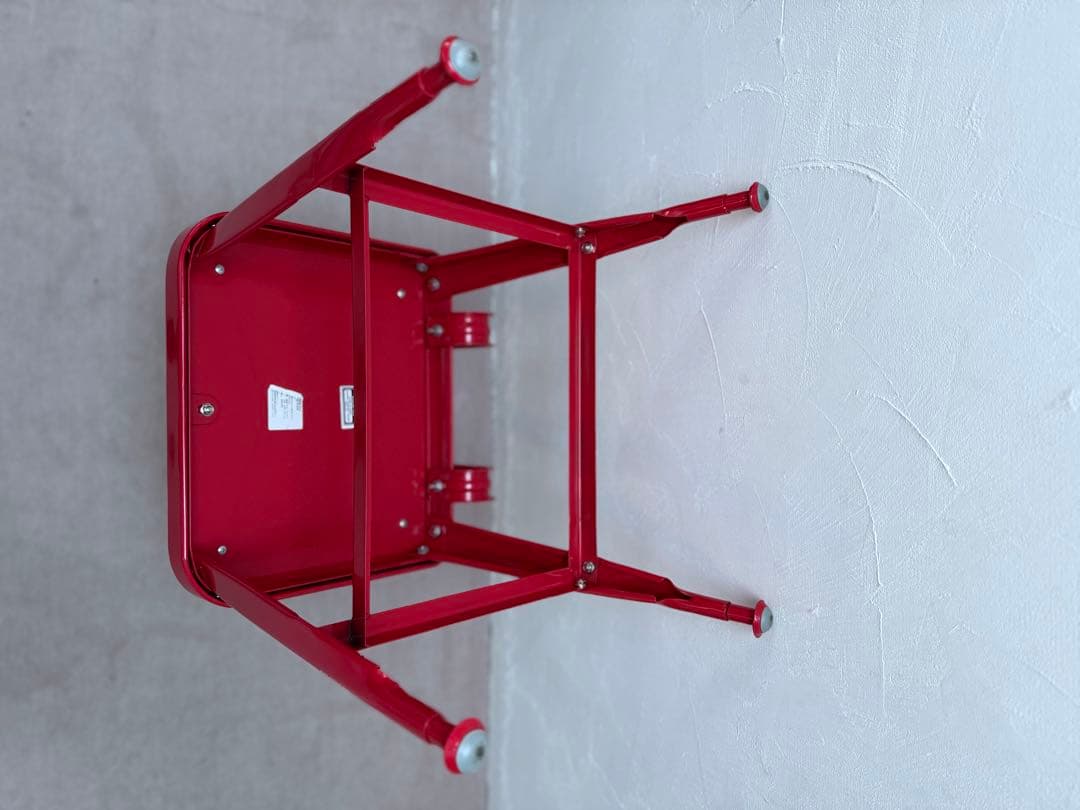 送料込みDULTONレトロ風 赤い金属椅子　2脚セット