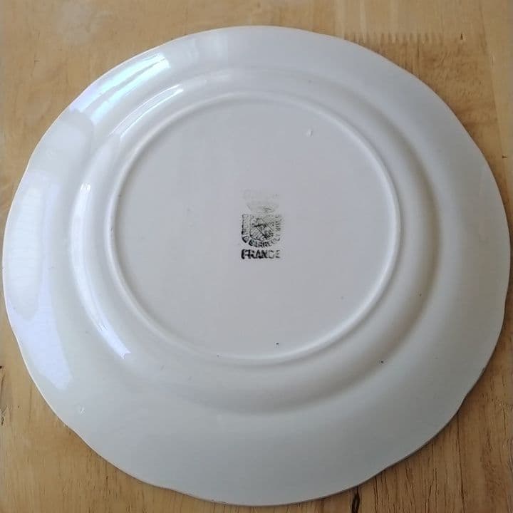 【専用】フランスアンティーク　サルグミンヌグリザイユ　デザート皿