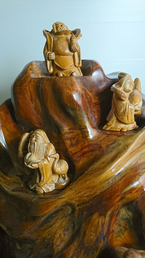 希少　屋久杉 漆塗り 七福神