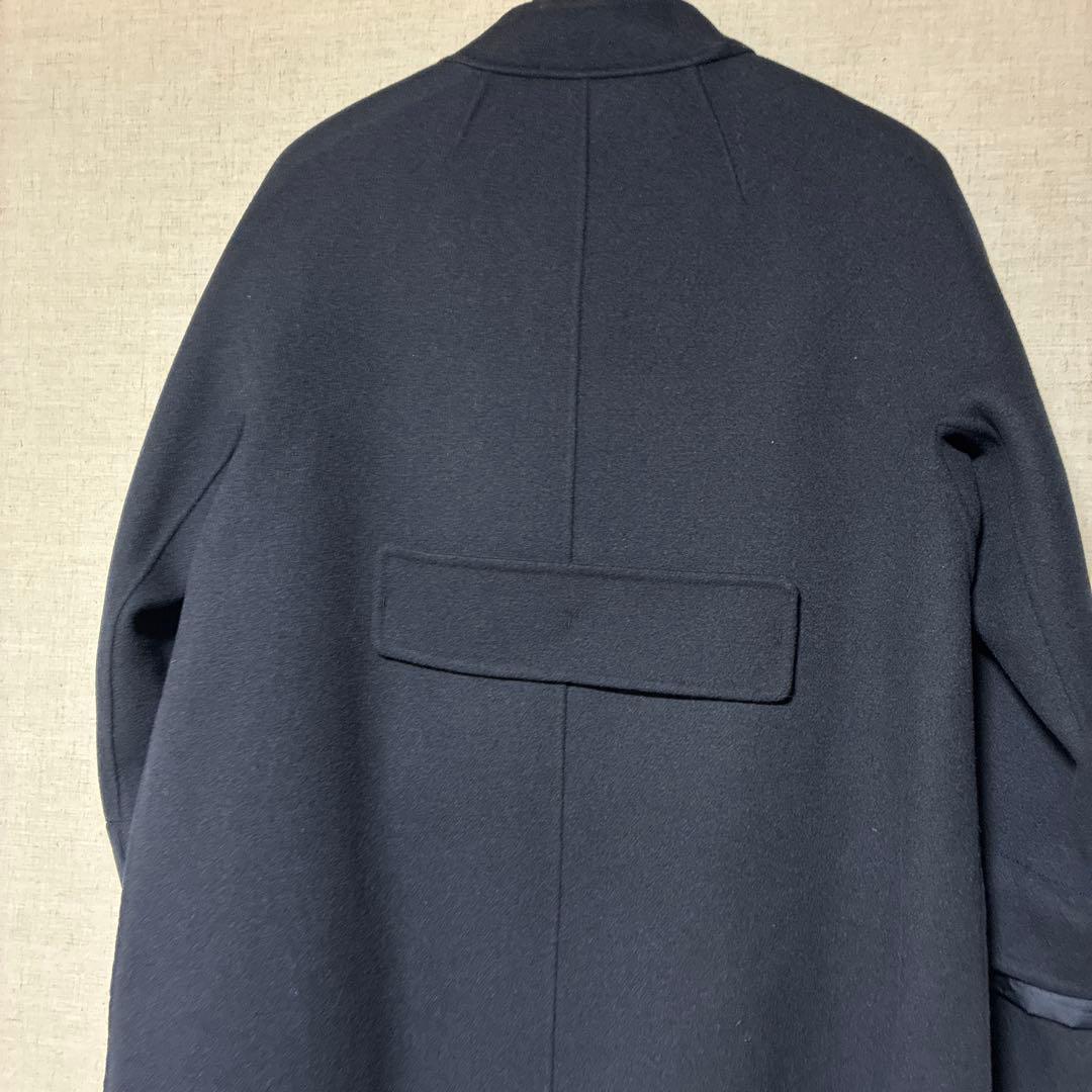 s MAXMARA ネイビー　一枚仕立て　2wayコート　取り外し可能　ビジュー