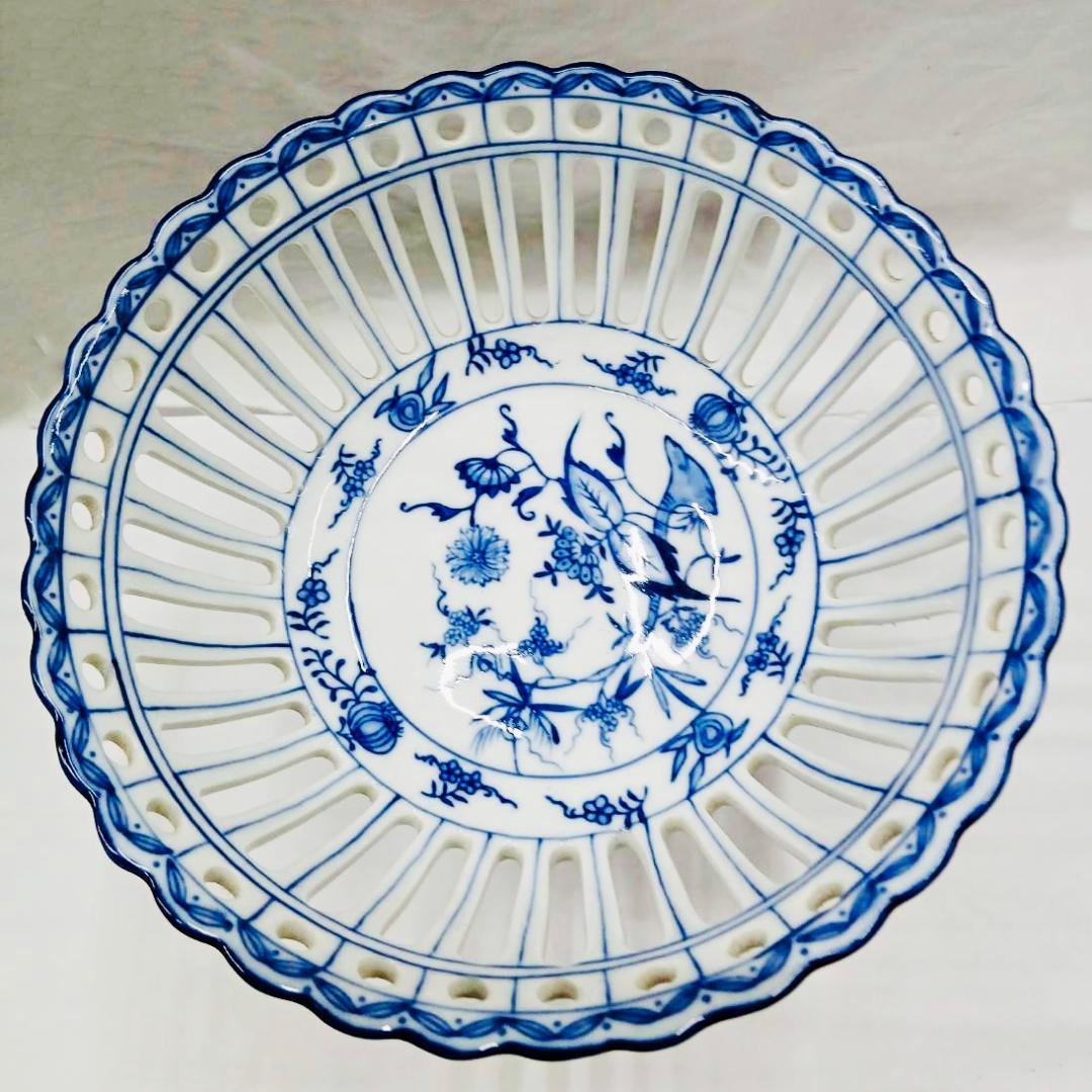 【新品・未使用】青と白のコンポート