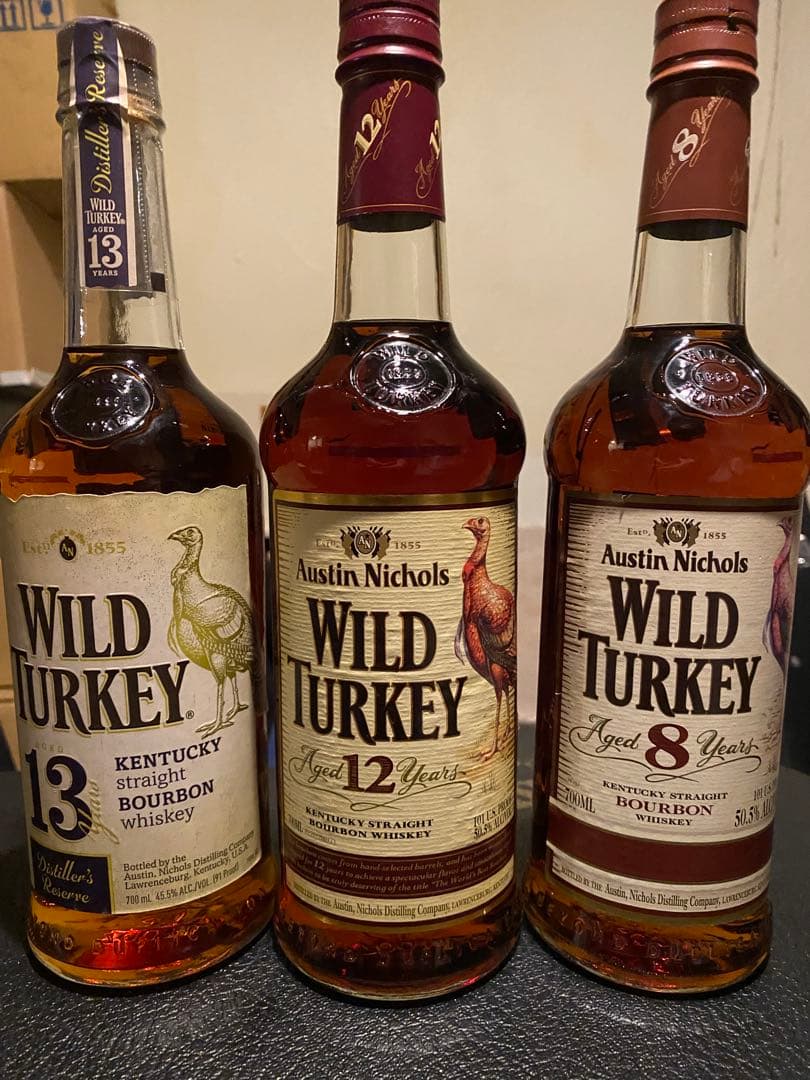 ワイルドターキー Wild Turkey 13年・12年・8年 セット バーボン