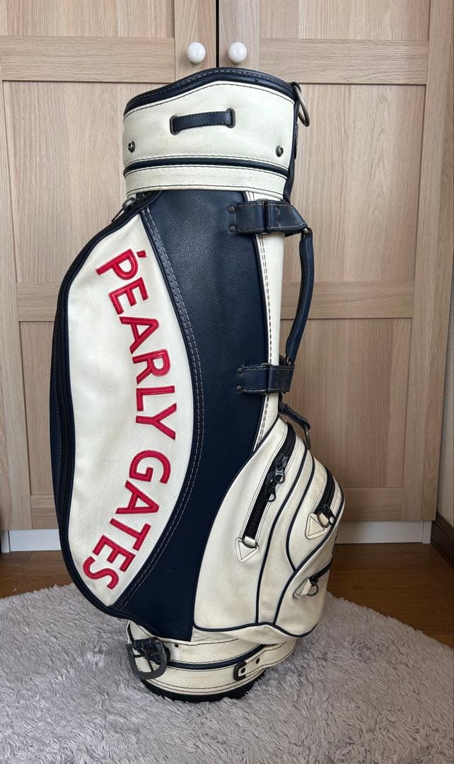 PEARLY GATES キャディバッグ ホワイト/ネイビー