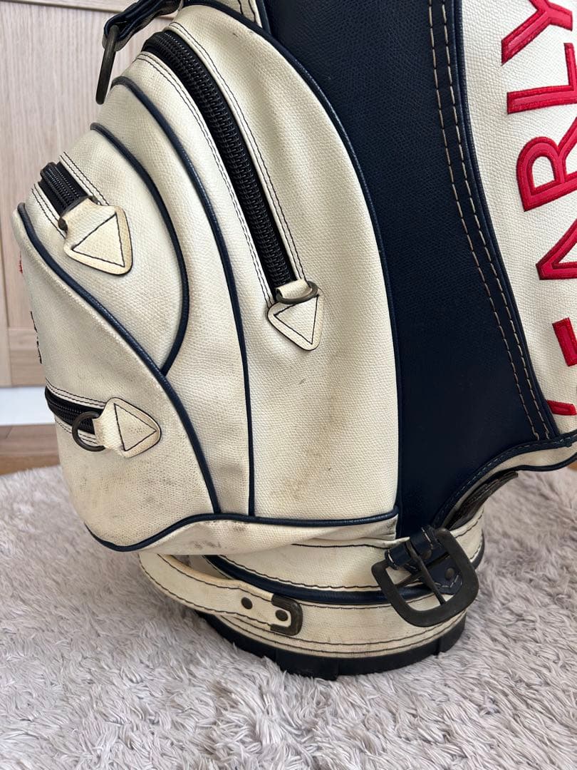 PEARLY GATES キャディバッグ ホワイト/ネイビー