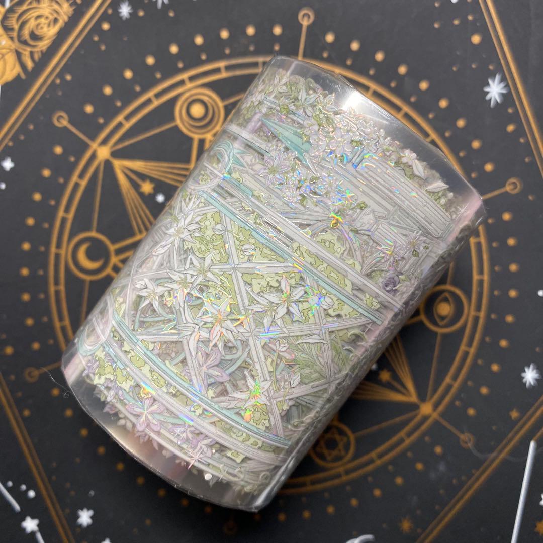 【Q】海外　10m巻　貝殻光マスキングテープ　動物系/装飾系/お花系/古風系