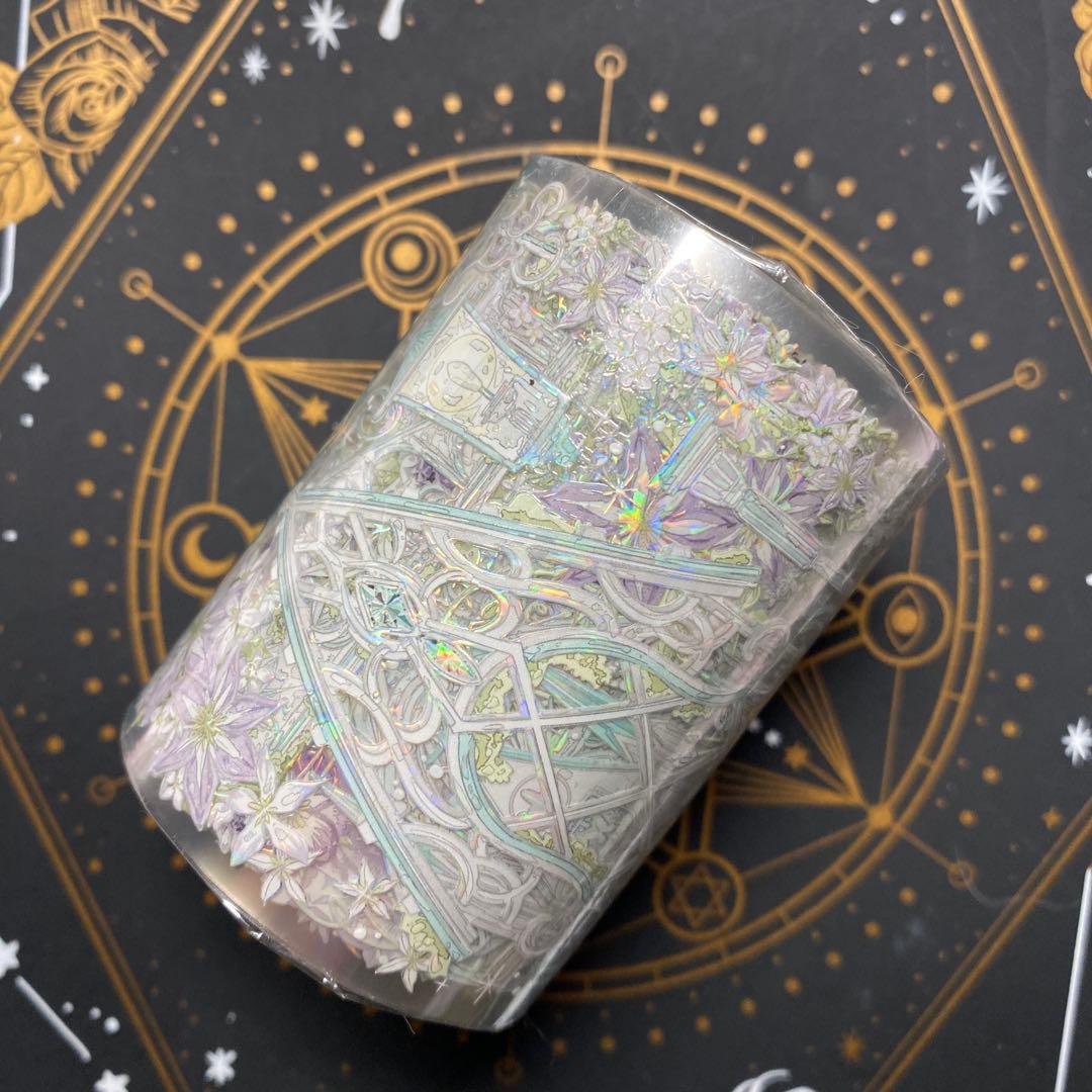 【Q】海外　10m巻　貝殻光マスキングテープ　動物系/装飾系/お花系/古風系