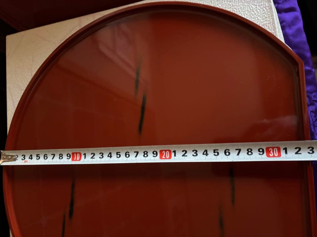 根來塗　根來の半月盆5枚