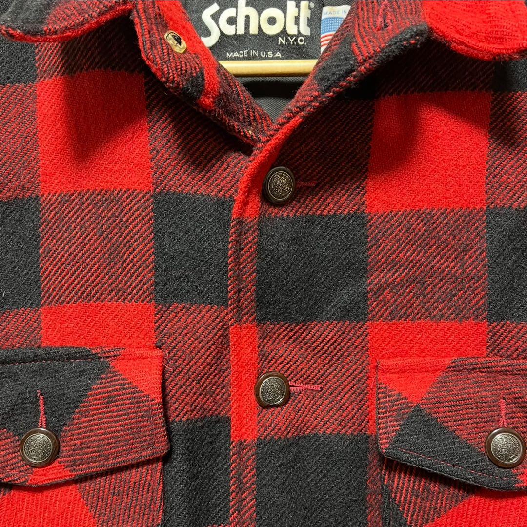 Schott ショット バッファローチェック ウールジャケット USA製