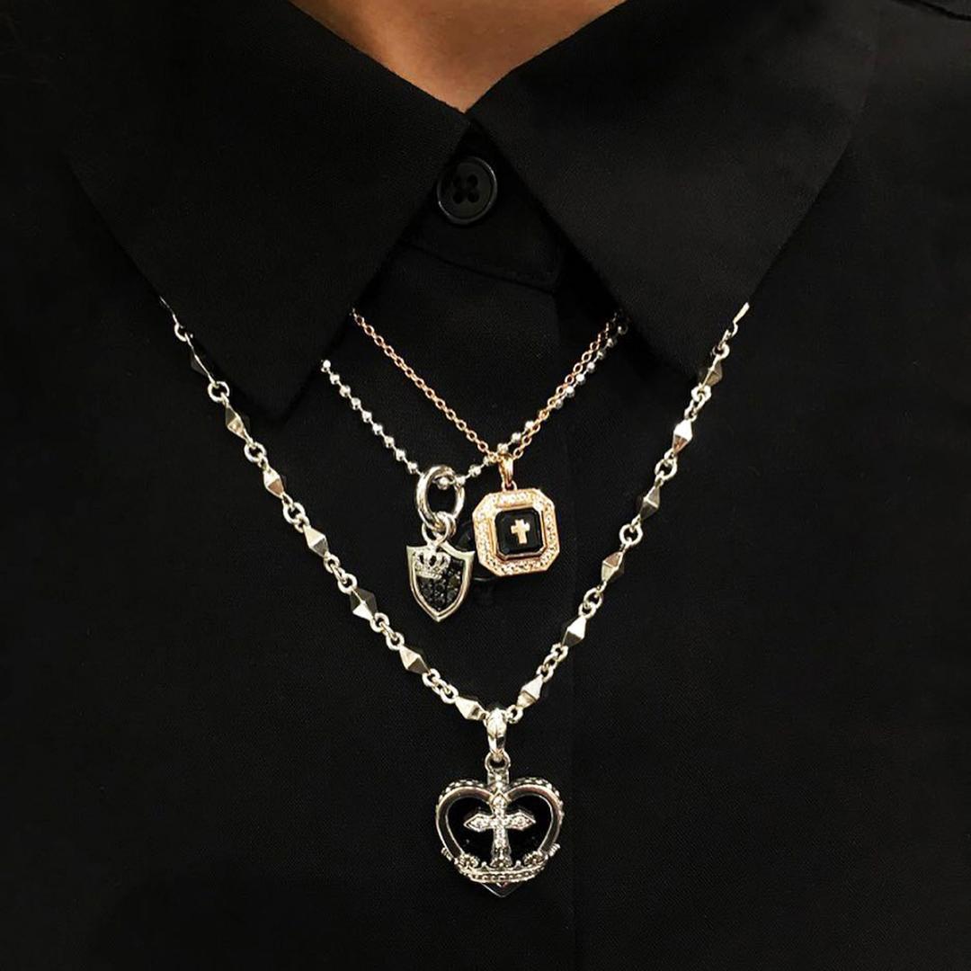 定価6.1万★Justin Davis スター付きダイヤネックレス（50cm）