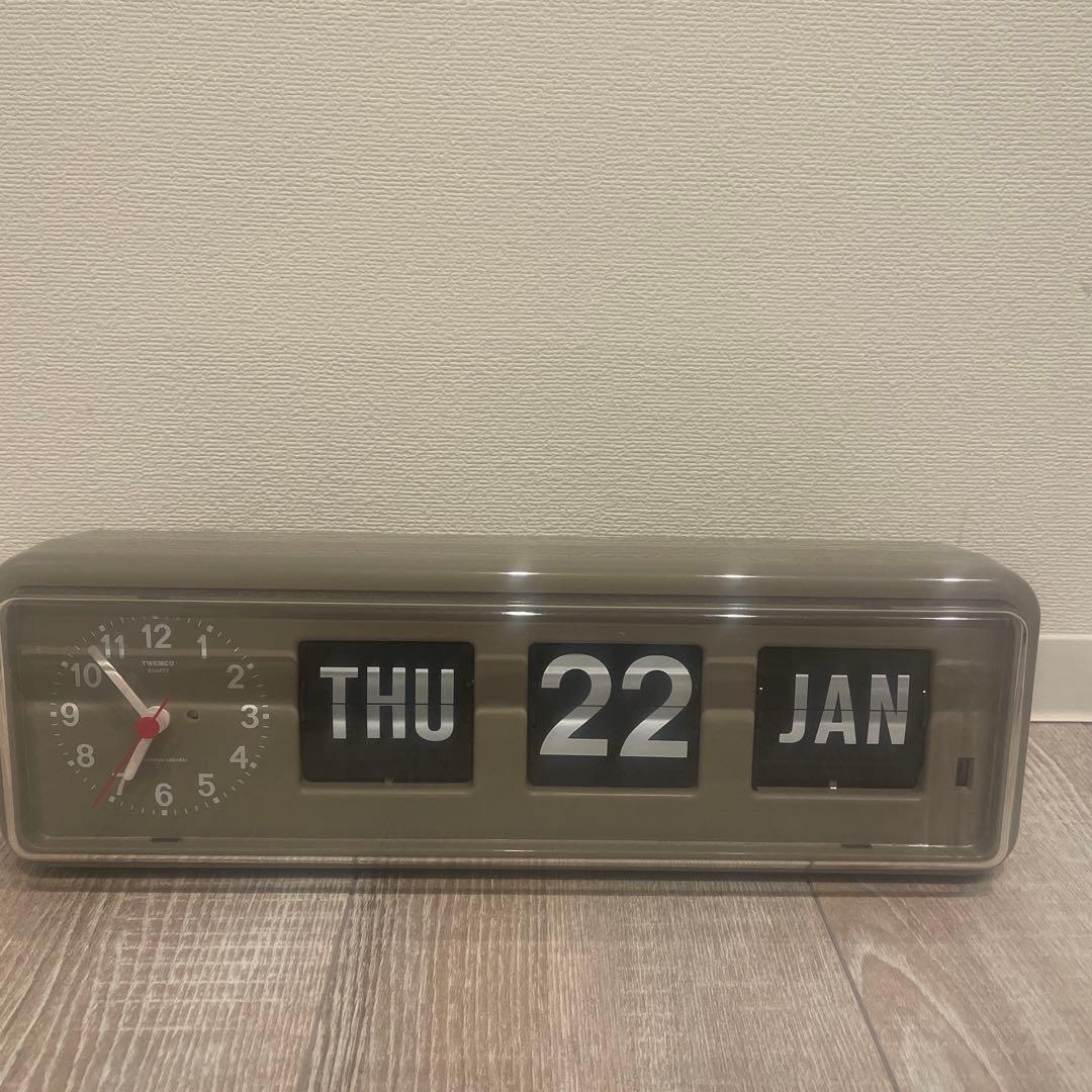 パタパタ　置時計 グレー　TWEMCO トゥエンコ