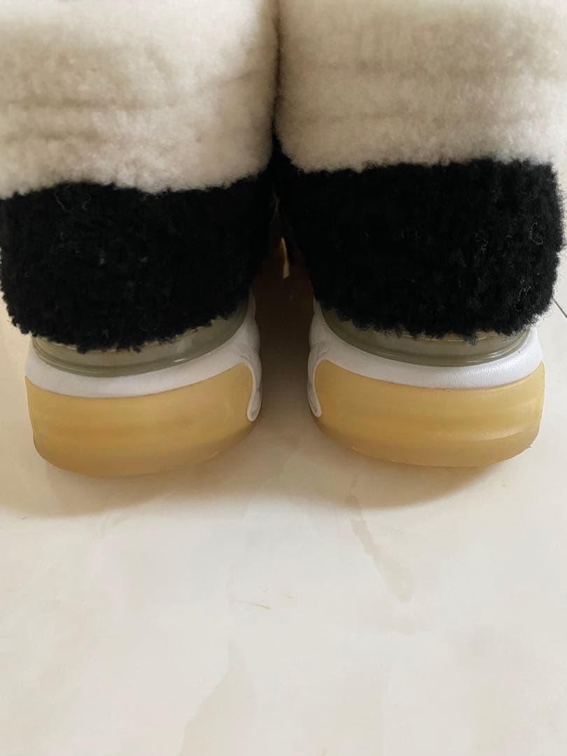 美品 シャネル ムートン ハイカット スニーカー 36 23cm CHANEL