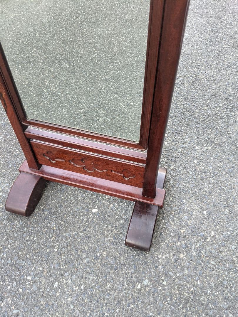 無垢　姿見　鏡　ミラー　スタンドミラー　全身鏡　置型