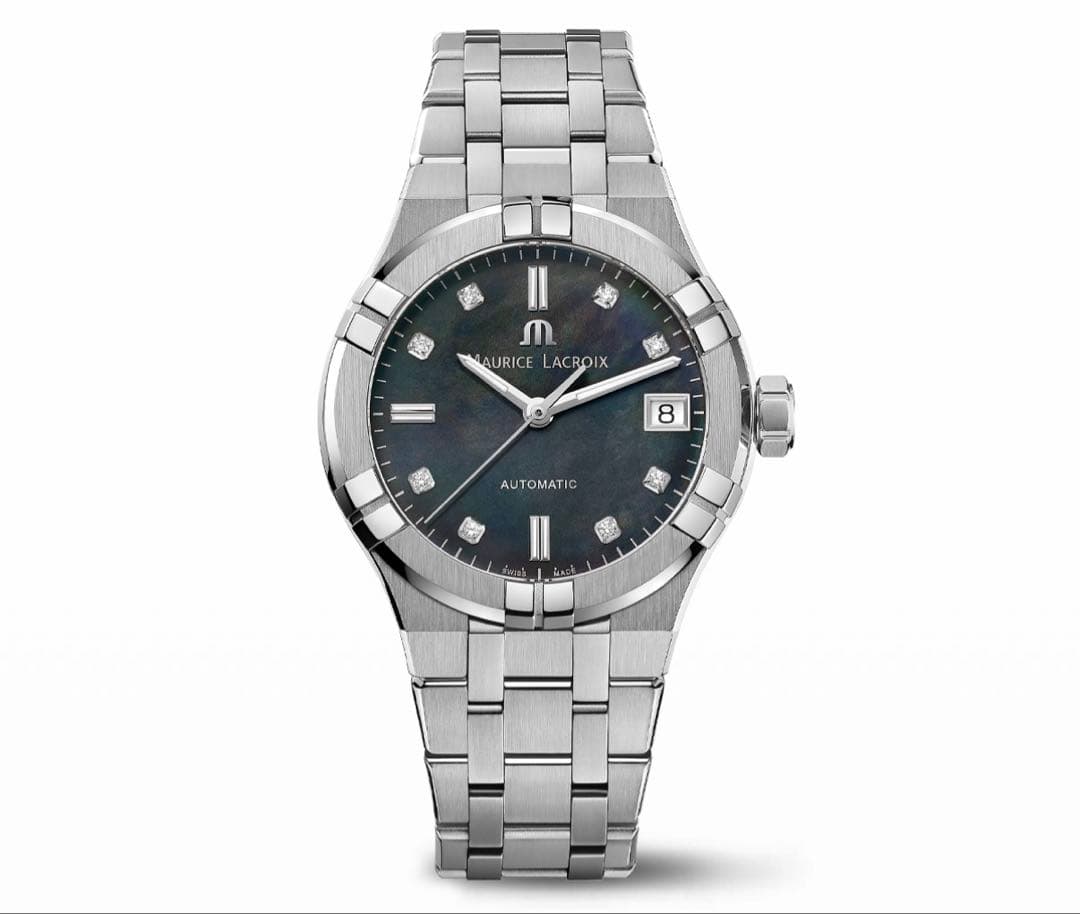【希少】Maurice Lacroix 自動巻き腕時計 ブラックシェル