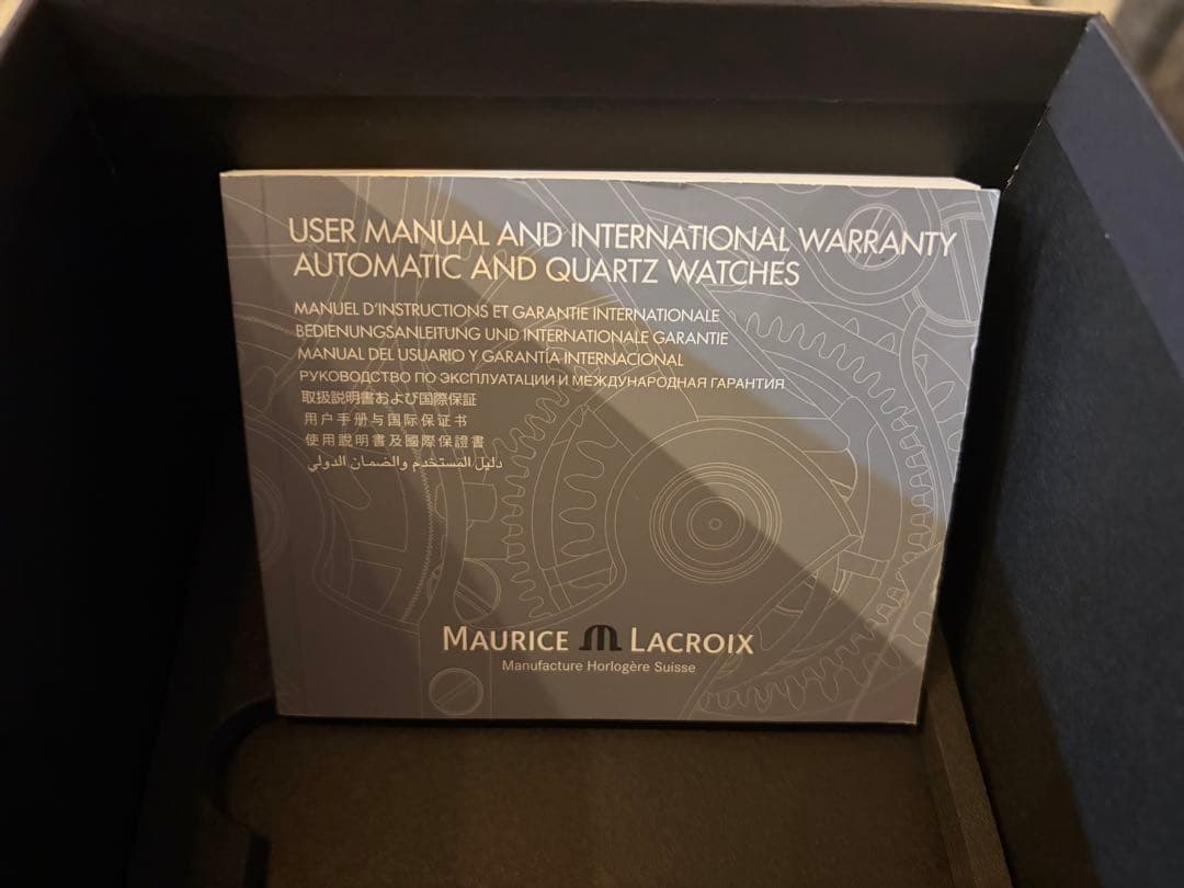 【希少】Maurice Lacroix 自動巻き腕時計 ブラックシェル