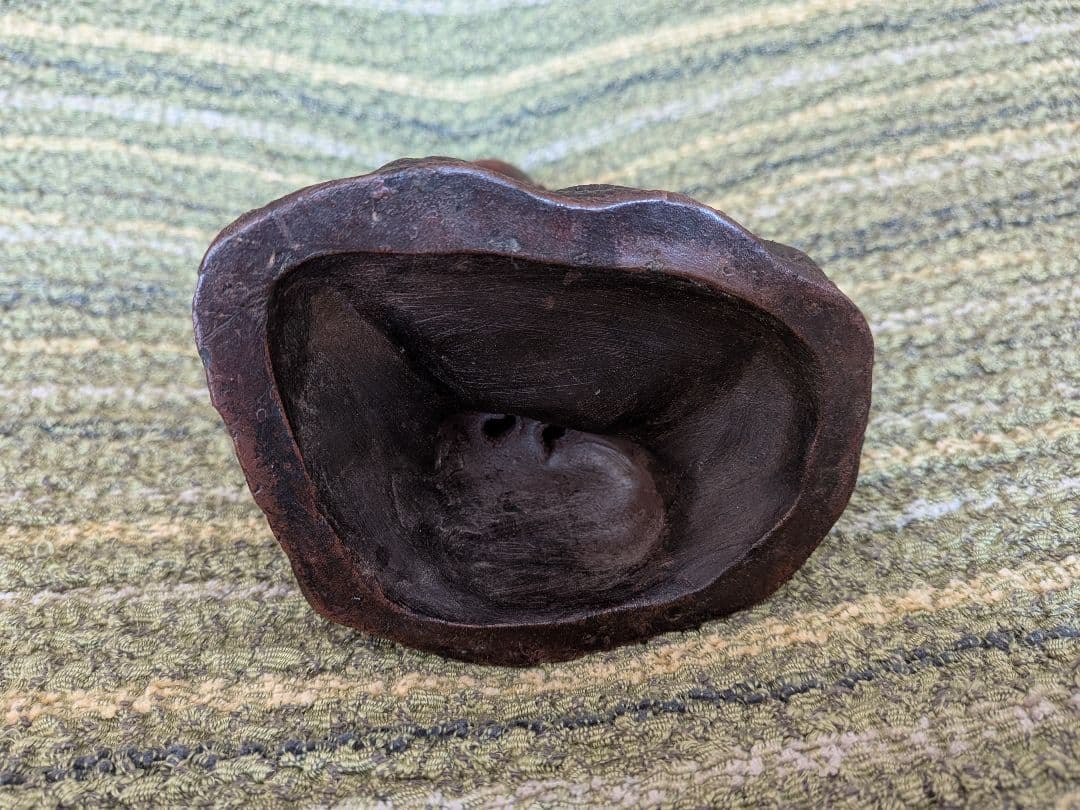 №19古備前鍾馗置物A15、 厄除け・魔除けの鍾馗様像、備前焼の鍾馗置物、