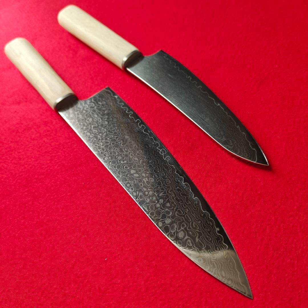 新品　ダマスカス　牛刀＆ペティナイフ　２本セット