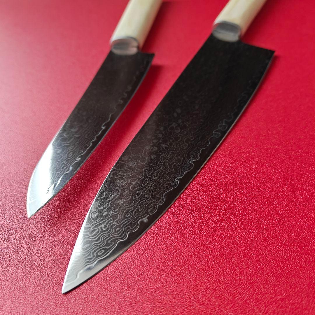 新品　ダマスカス　牛刀＆ペティナイフ　２本セット