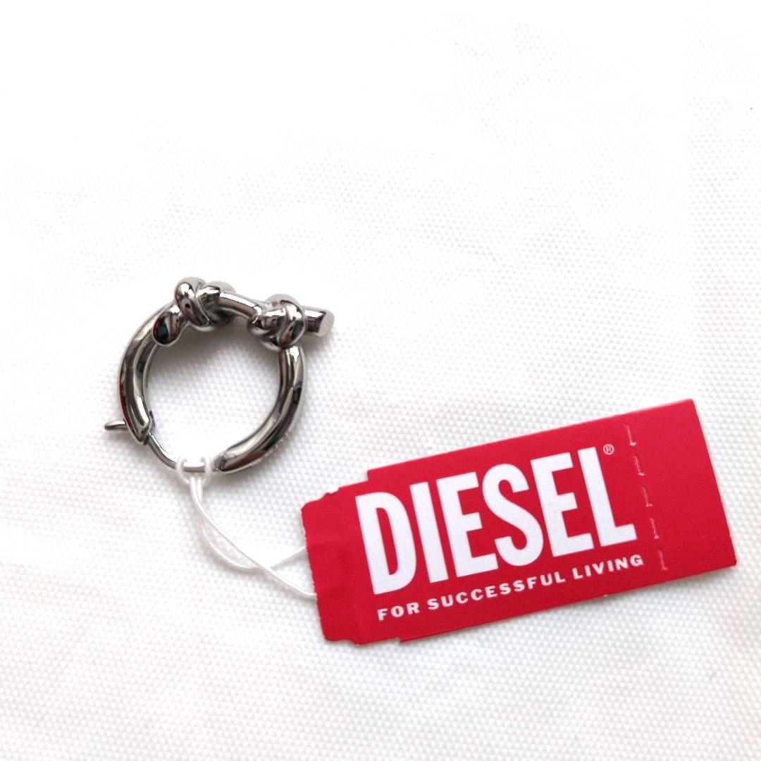 DIESELディーゼル新品未使用片耳用メンズピアスシルバー