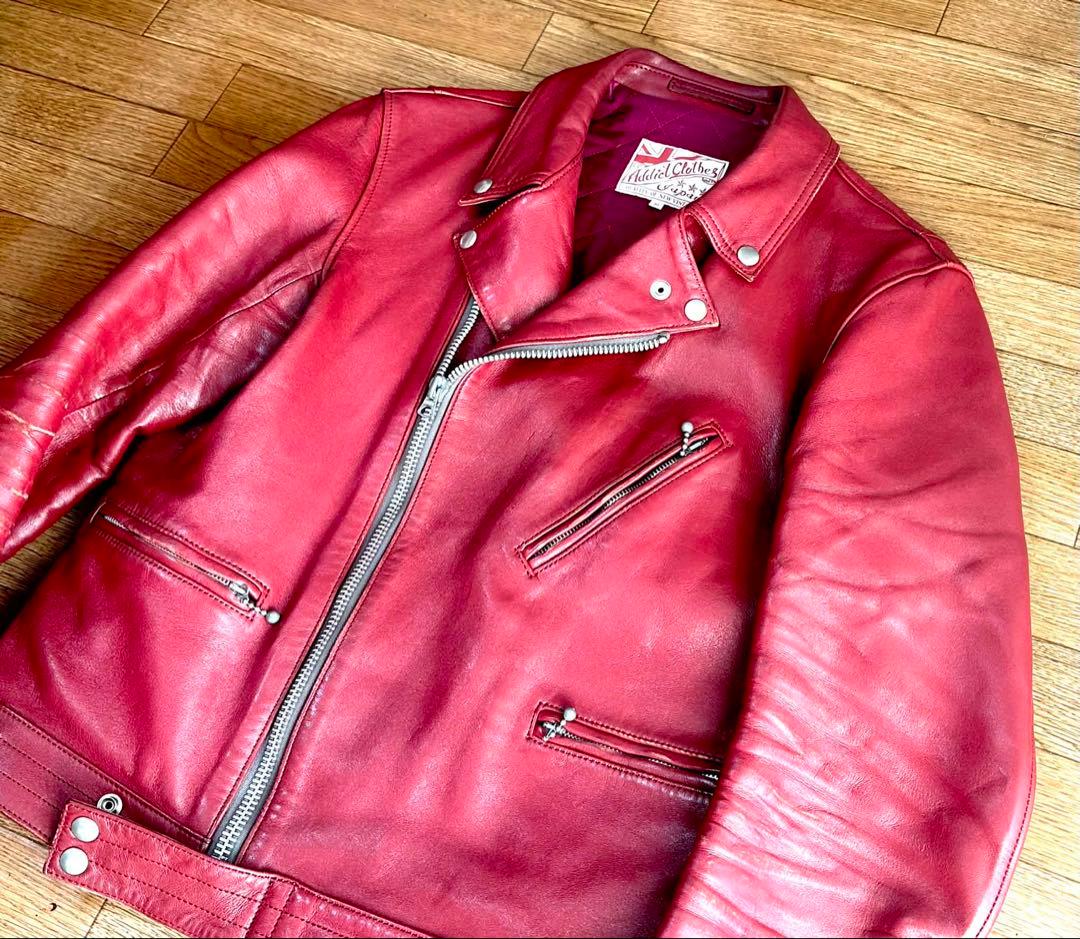 アディクトクローズ　廃盤品　ワインレッド　日本製　サイズ40 茶芯