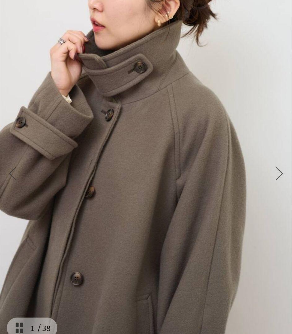 尾州ウールスーパー100ステンカラーコート　ジャーナルスタンダードレリューム36