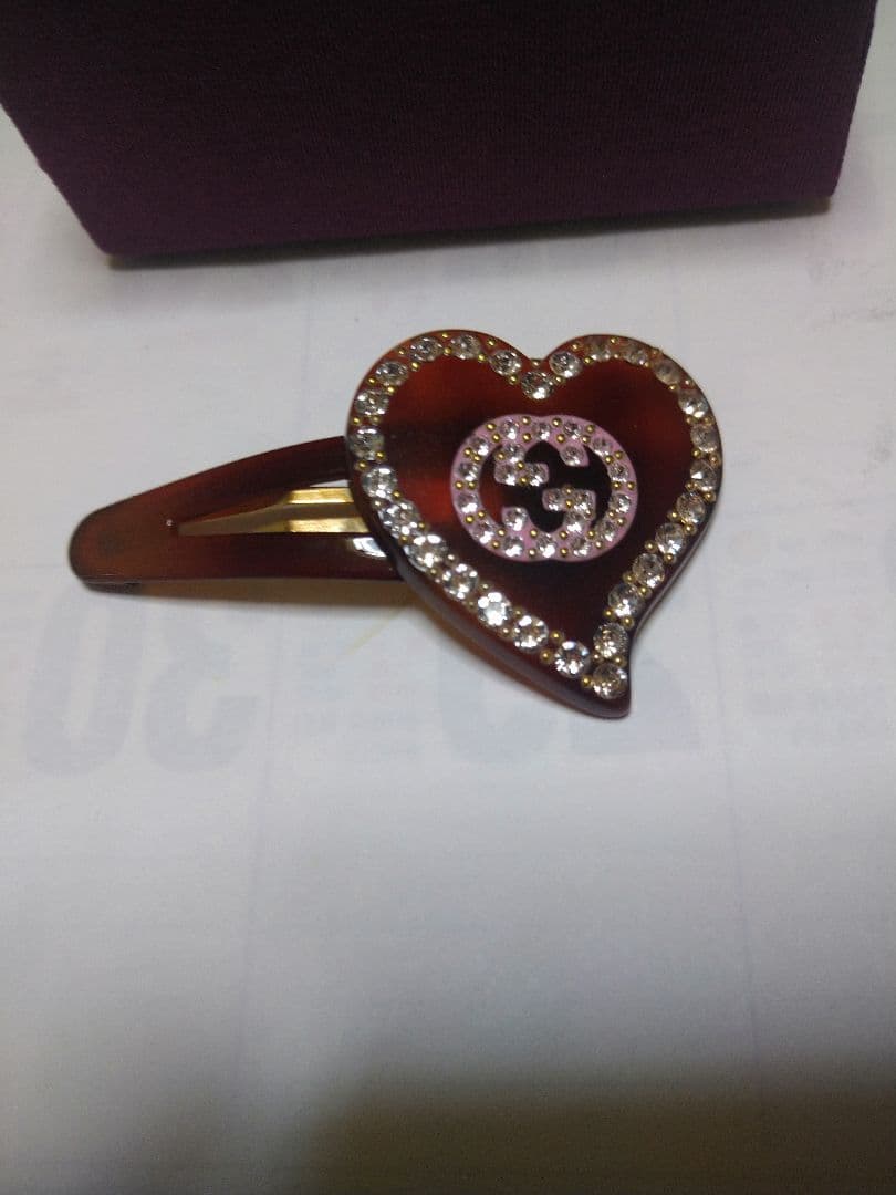 ◇グッチ◇ハート/インターロッキングG/ヘアクリップ/ブランド/ヘアアクセサリー