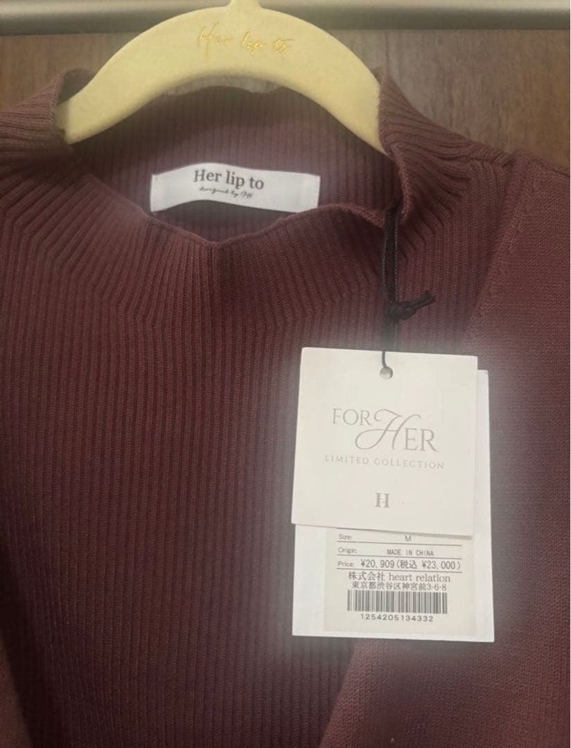 herliptoカシュクールレイヤードニットドレス