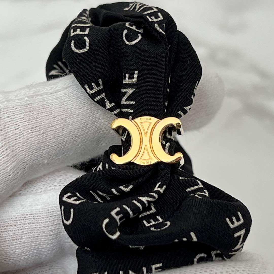 セリーヌ レイユール シュシュ 現行品 ゴールド / ブラック CELINE