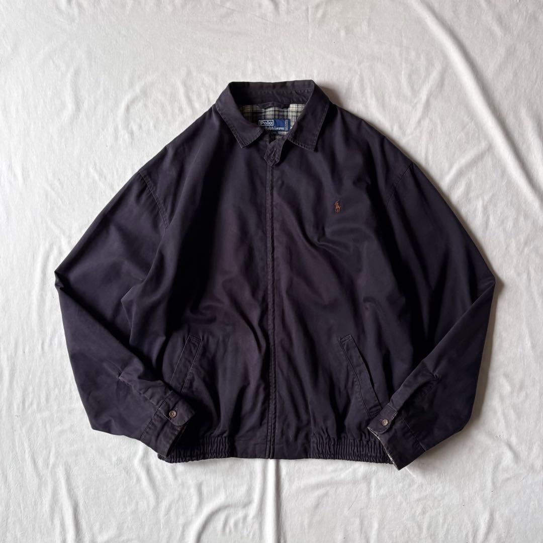 [名作] 90s POLO by RL 2way コットンスイングトップ 茄子紺