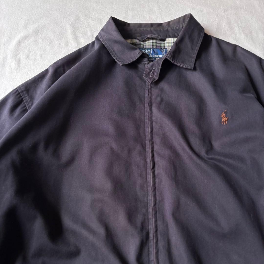 [名作] 90s POLO by RL 2way コットンスイングトップ 茄子紺