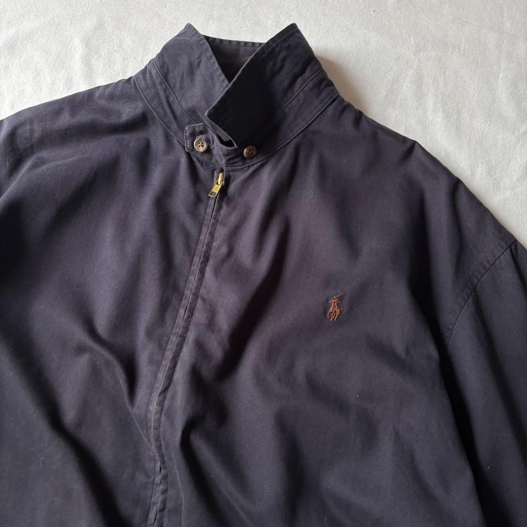 [名作] 90s POLO by RL 2way コットンスイングトップ 茄子紺
