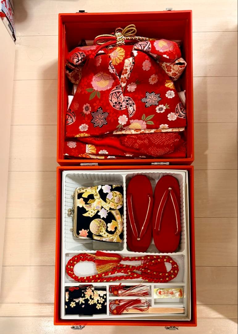 七五三7歳着物セット。