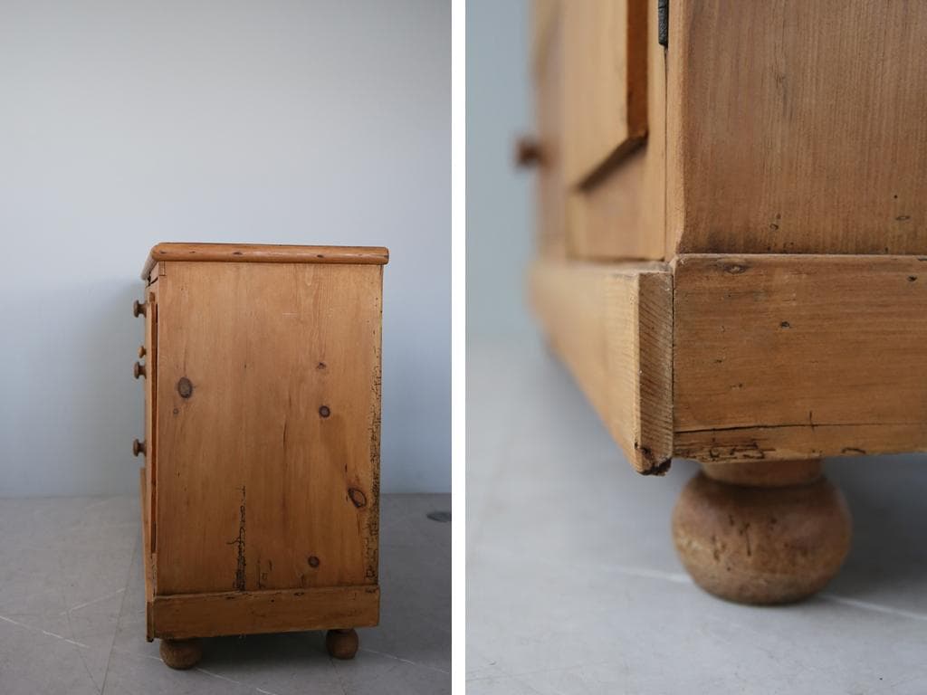 英国アンティーク木製サイドボード/カウンターキャビネット/飾り棚(81-144)