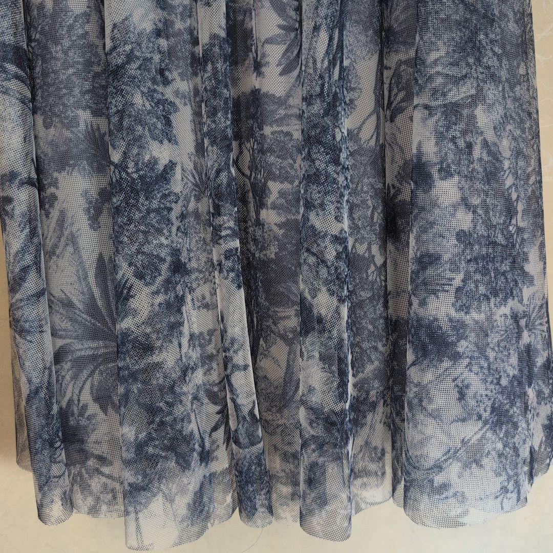 エポカＳＴＯＲＩA★ブルーフラワー柄★フレアースカート